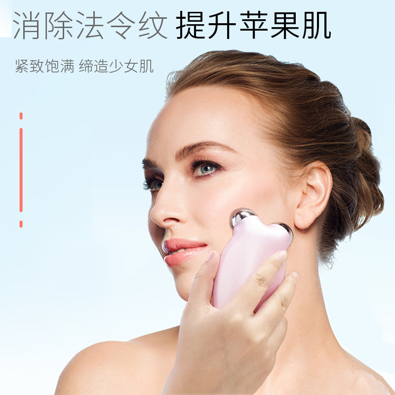 New roller puller Manual 2-wheel massager Facial lift Beauty facial thin face massager Cross-border no