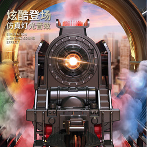 Retro steam train track suitartificial electric track train model toy cross-border nostalgic model