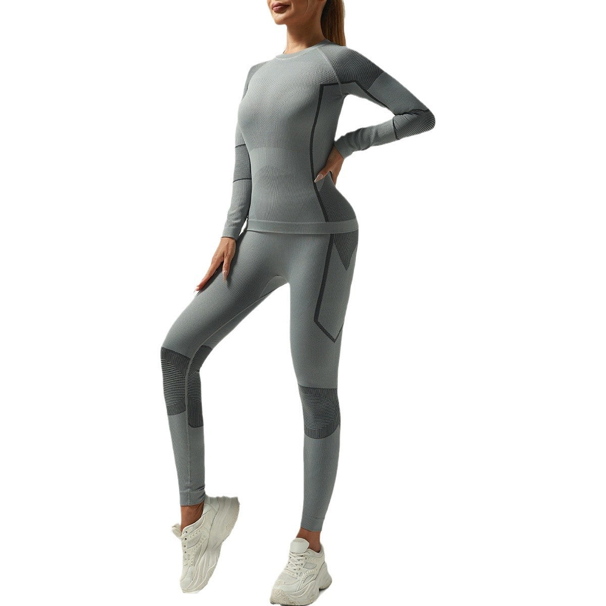 New outdoor skiing sportswear thickened tight quick-drying thermal underwear moisture-wicking compression primer set