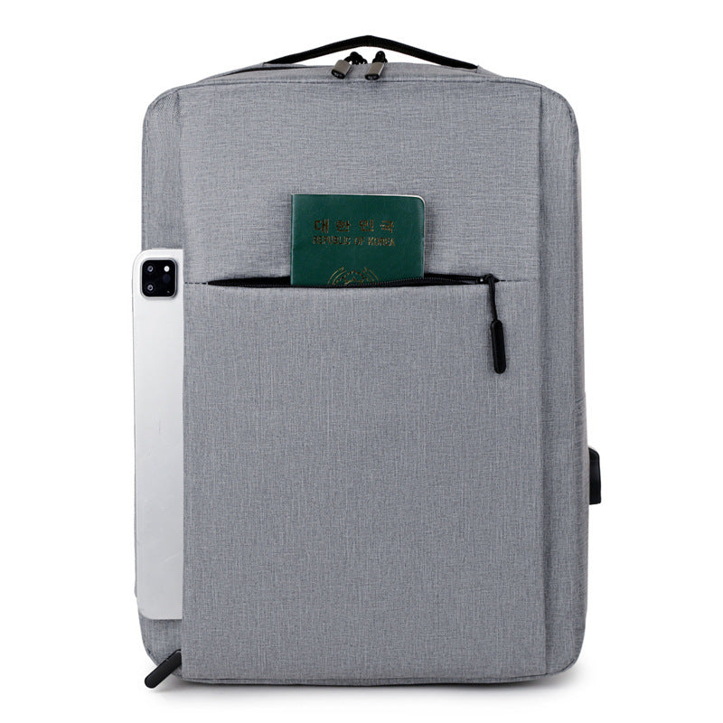 New backpack men's business computer bag USB leisure bag school bag sports travel bag gift bag printed logo