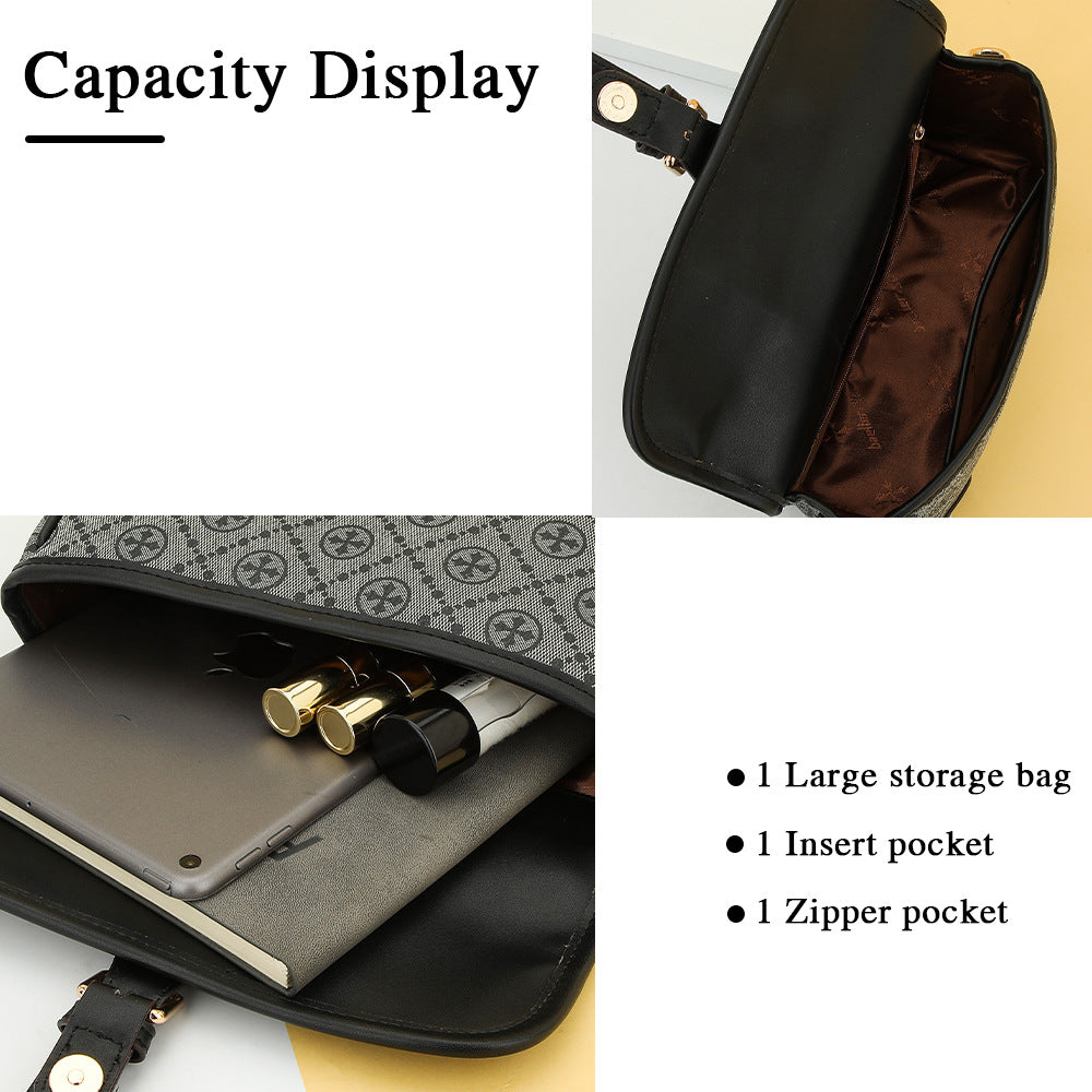 Baellerry's new women's messenger bag  color matching large-capacity shoulder bag versatile printed mobile phone bag tide