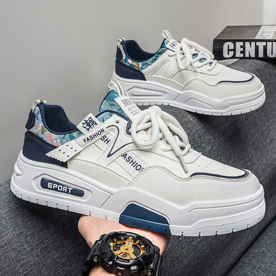 Men's spring new fashion trendy korean style athletic sneakers outdoor thick sole anti-slip casual versatile skate shoes