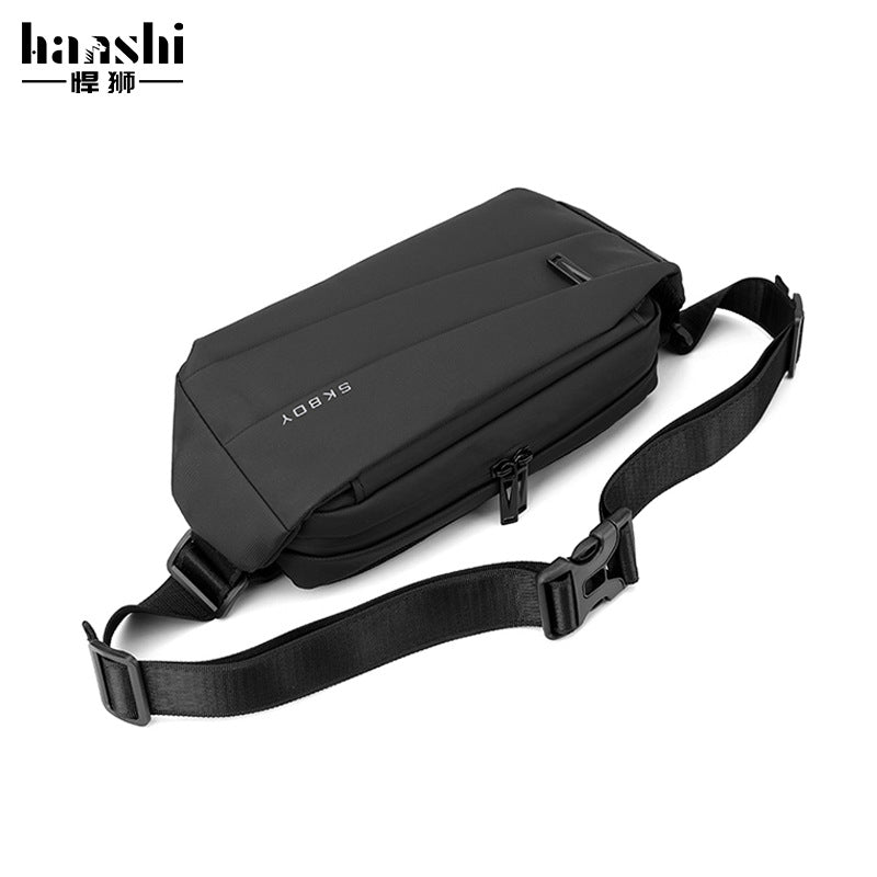 Cross-border casual men's breast bag, high-end fashion and lightweight women's messenger bag, travel waterproof fanny bag, commuter shoulder bag