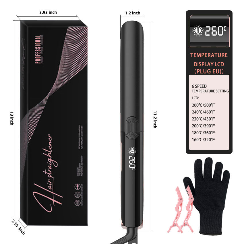 Cross-border vibration straight plate clip-roll straight dual-purpose electric splint household curling iron straightening plate negative ion high temperature hair straightener