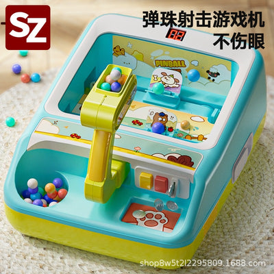Shooting game machine - large size marble popper for kids - educational toy for boys and girls ages 3-6 - perfect birthday or new year gift