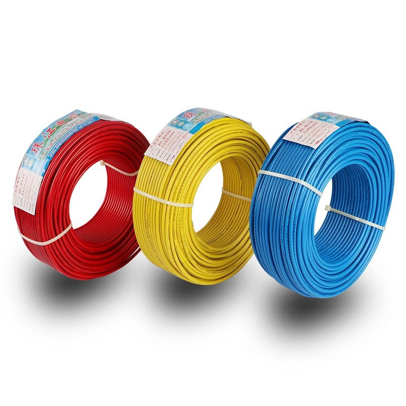 Pearl River Power Cable BVVR1.5 2.5 4 6 square national standard double plastic double leather multi-strand copper core home improvement wire