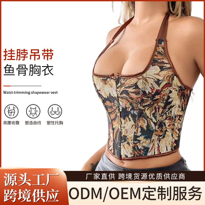 Export cross-border palace body shaping garment, tummy control, push-up suspender fishbone bra, backless body shaping bra, women's body shaping garment
