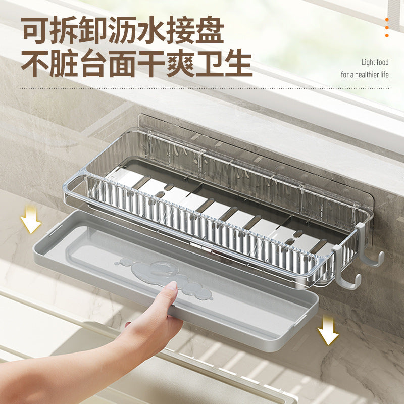 Rack Kitchen Sink Shelf Dishwashing Sponge Dishwashing Cloth Vegetable Melon Cloth Drain Rack Artifact Storage Rack Supplies