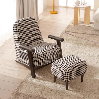 Houndstooth single sofa scandinavian normcore armchair bedroom lounge chair balcony lazy chair designer casual chair