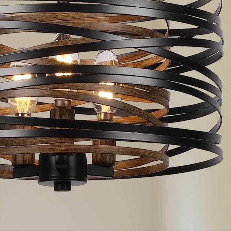 Creative personality bar restaurant chandelier Nordic industrial style restaurant light Modern simple wrought iron chandelier