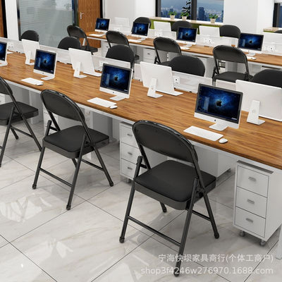 Folding chair - portable backrest chair for home, dorm, computer, conference, office, bedroom, and dining