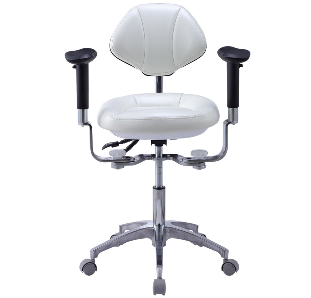 Dental Dentist Seat Metal Stainless Steel Doctor Chair Lifting Swivel Roller Dental Chair MKS-038