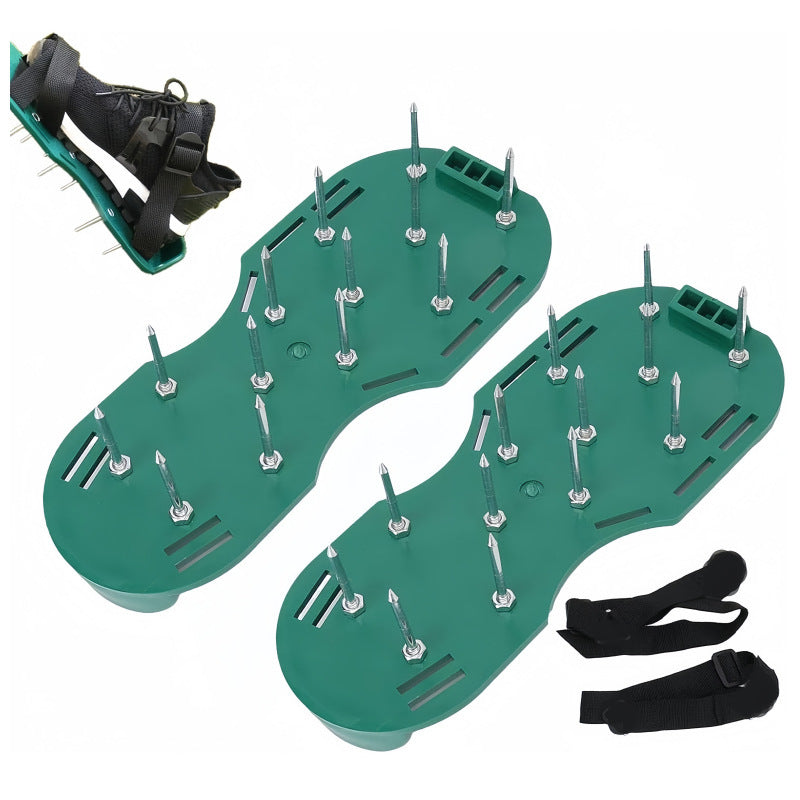 Cross-border garden soil loosening shoes grass spikes lawn inflatable soil loosening shoes self-leveling epoxy garden tools