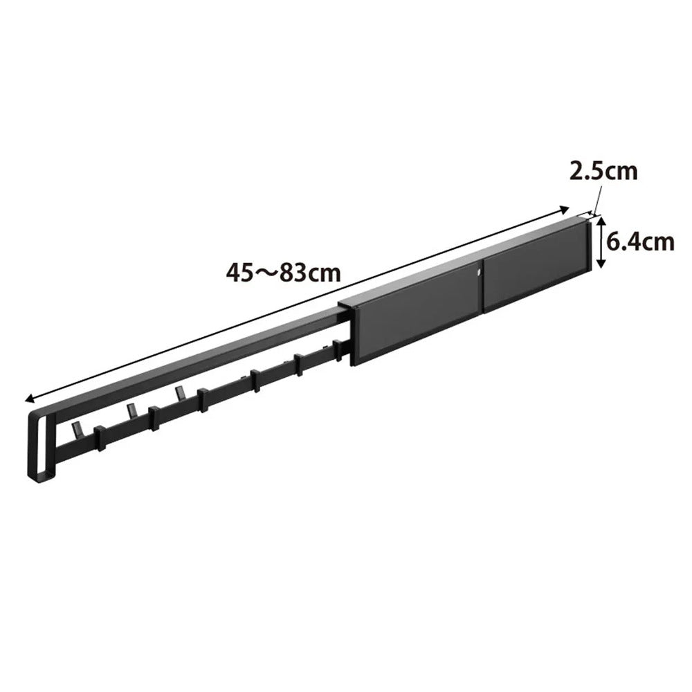Retractable crack hook non-punching kitchen cabinet rack refrigerator side hanging pull magnetic storage rack