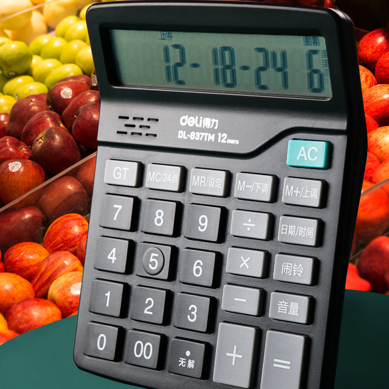 Deli 837TM voice calculator multi-function financial accounting cashier large screen computer office supplies wholesale