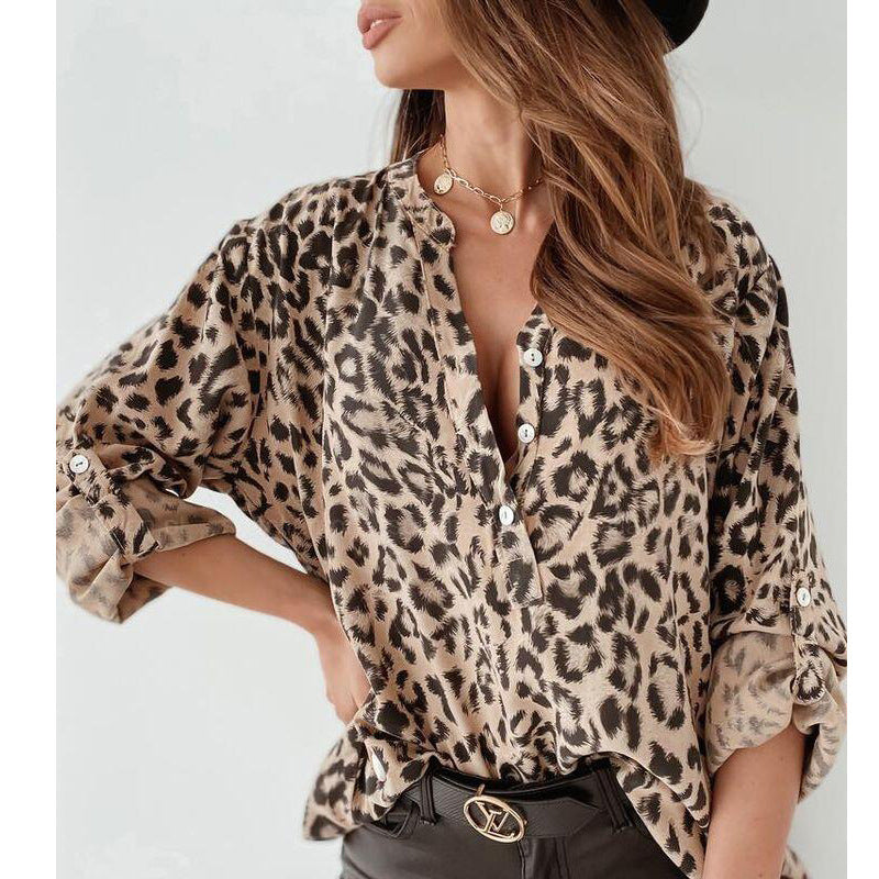 Spot, European and American  women's shirts wish independent station  lapel long-sleeved spring and autumn shirts