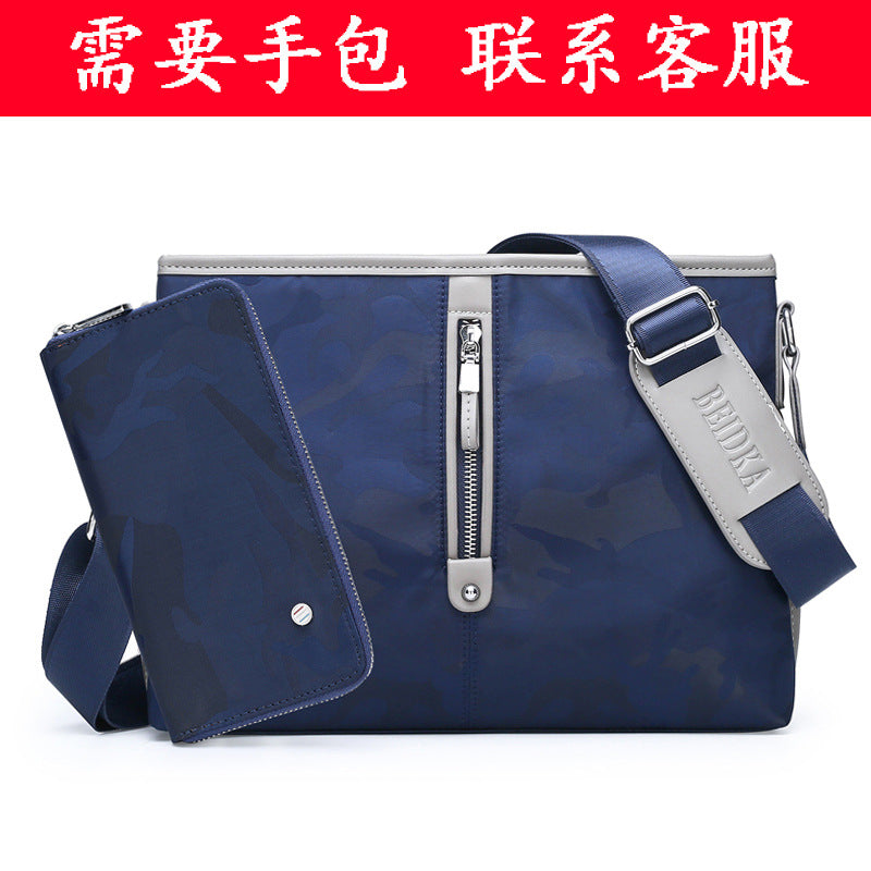 Bonnis Kangaroo Men's Crossbody Bag Men's New Trend Fashion Versatile Camouflage Oxford Waterproof Horizontal Shoulder Bag