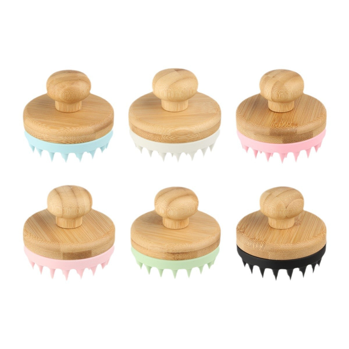 Cross-border new silicone shampoo brush, powerful head massage, clean scalp shampoo brush, soft silicone tooth shampoo comb