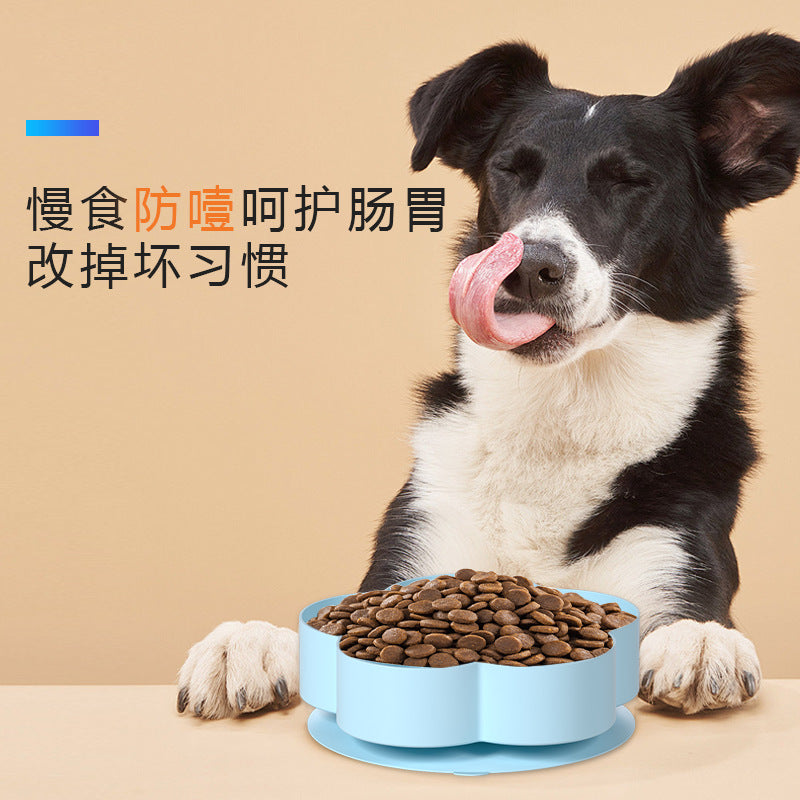Cross-border pet silicone slow food plate, puppy licking food plate, anti-choking cat dog food suction cup, slow eating bowl, dog food utensils