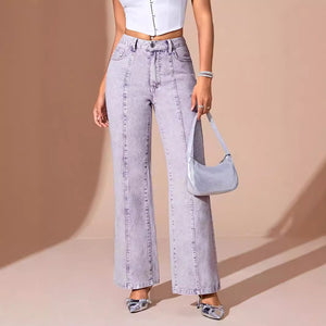 Pre-sale-65221# cross-border fashion foreign trade women's ins straight-leg loose jeans pants