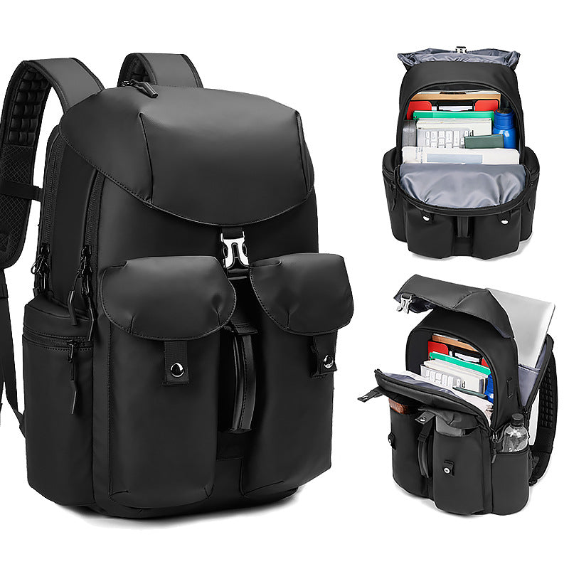 Cross-border new men's backpack Korean version of casual multi-functional schoolbag Oxford cloth waterproof computer bag travel backpack