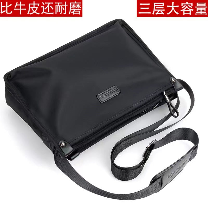 Customized Korean version of Oxford spinning men's bag shoulder bag casual men's messenger bag large capacity trend horizontal men's bag