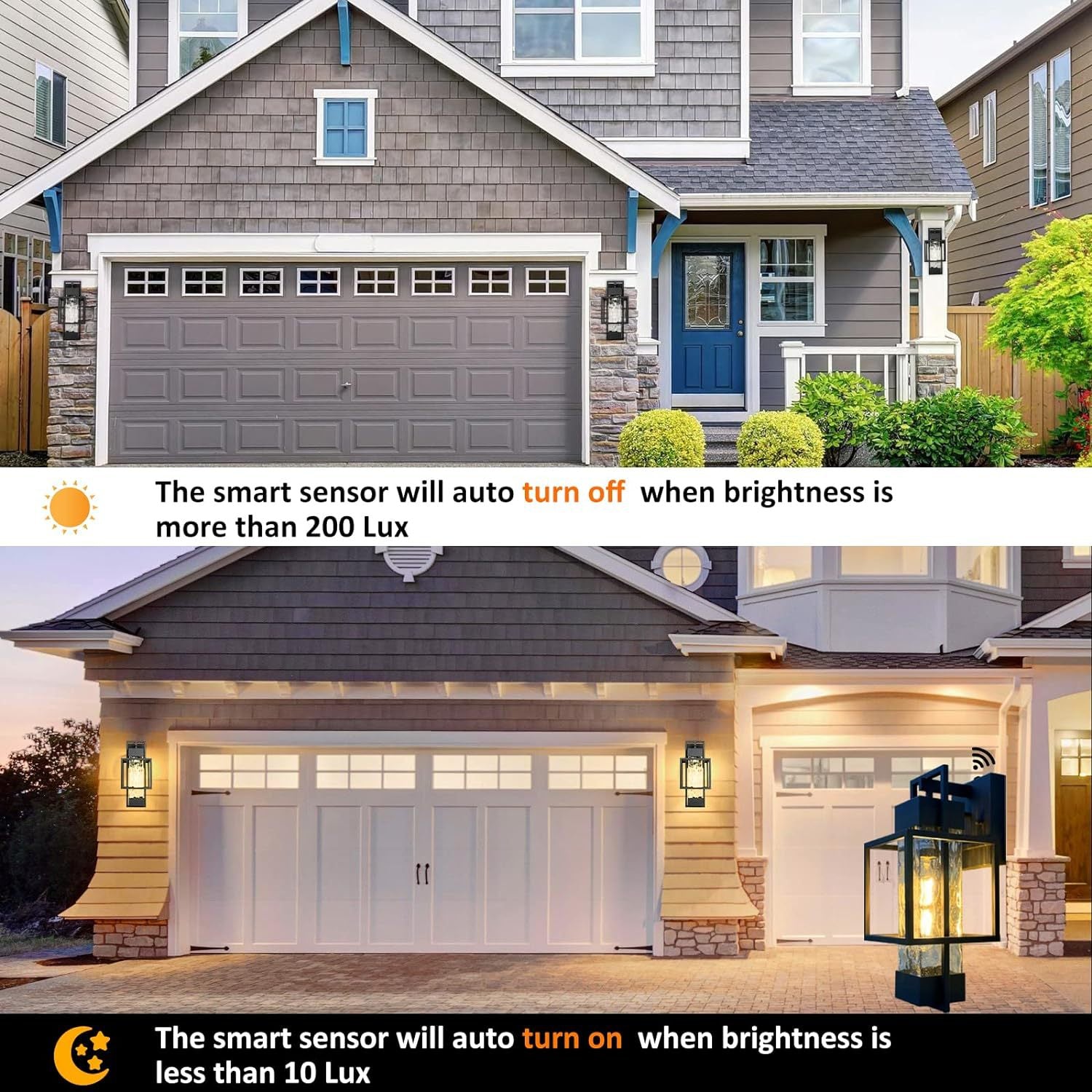 Modern Outdoor Lighting Dusk to Dawn Outdoor Lighting Exterior Wall Wall Lights Waterproof Porch Lights Garage Door