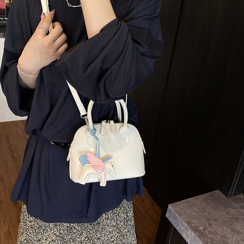 Bowling bag shell bag high sense 2025 popular fashion versatile niche messenger handbag shoulder bag