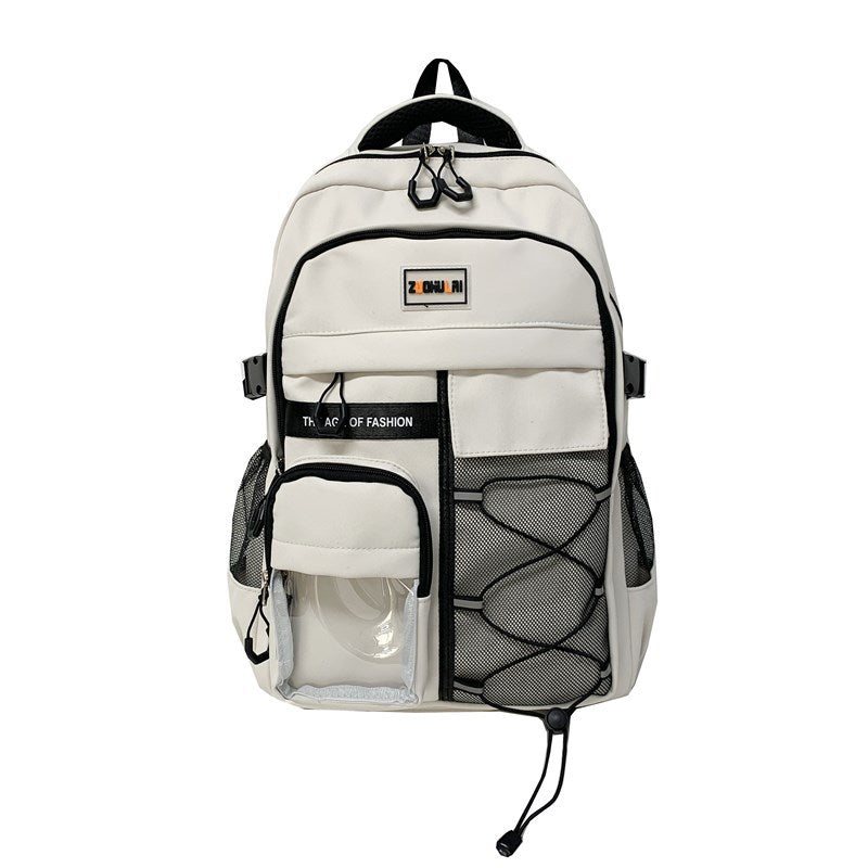 New primary school students, junior high school students, male burden reduction spine care schoolbag, high school boys, large-capacity women's ultra-light backpack