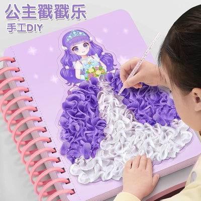 Princess poke quiet book - diy craft kit for girls: educational, creative gift & dress-up materials