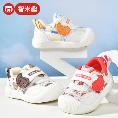 Baby sandals for girls, summer first walker shoes, 0-1-2 years old infant anti-slip soft sole mesh shoes for babies and toddlers, boys' shoes