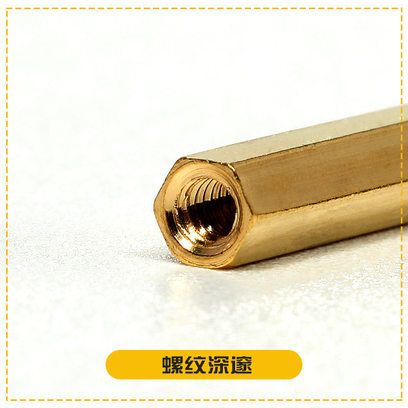 M2 hexagonal copper stud H3 surveillance camera security hexagonal square double-pass copper column multi-specification through-hole isolation column