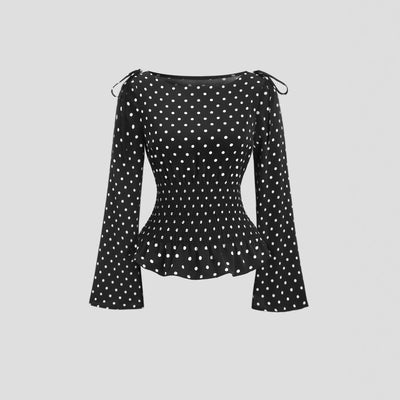 Ready-to-ship, cross-border, european and american new arrivals: polka dot, niche, edgy, and spicy girl style, off-the-shoulder, figure-flattering, slimming, designer women's tank top