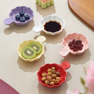 Wow, creamy style dipping dish, ceramic for home hot pot seasoning dish, good-looking barbecue dipping dish, soy sauce and vinegar dish