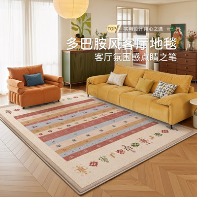 Carpet living room dopamine american retro medieval style 2026 new no-wash and wipeable sofa floor mat waterproof and anti-fouling