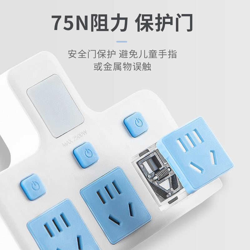 Spot wholesale converter socket converter with night light all copper one turn multi-purpose hole independent switch adapter socket
