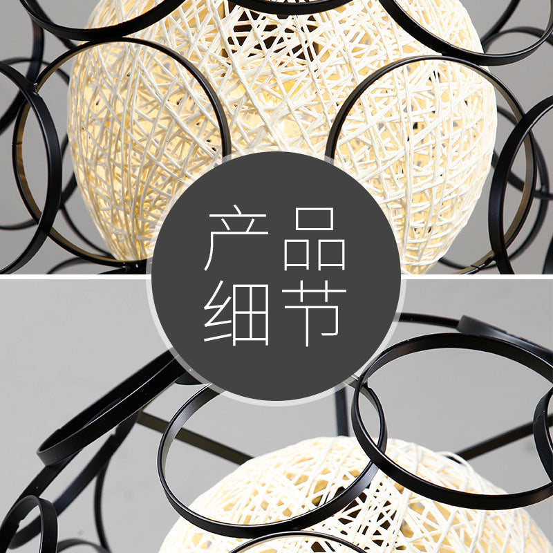 Wrought iron bird cage vine ball lamp Nordic creative hotel teahouse restaurant bar shop hot pot restaurant chandelier retro style