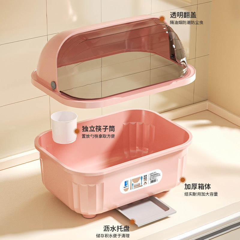 Put the dishes, tableware storage box, bowl box, tableware, kitchen drain rack, dish storage, cupboard rack, drain bowl rack.