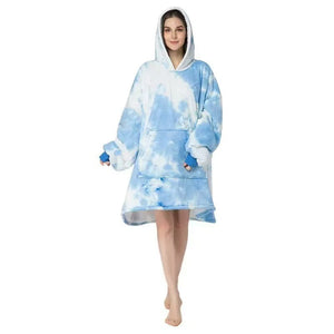 Amazon pullover hooded pajamas adult printing home heattech cold-proof nightgown huggle wearable modern casual