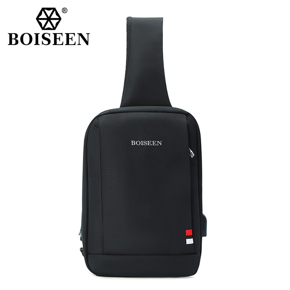 Boiseen New Men's Breast Bag Cross-border Outdoor Travel Storage Bag Large Capacity Crossbody Shoulder Bag Men's Wholesale