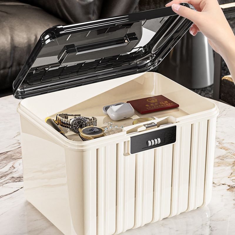 Password box with lock storage box, living room, bedroom, ID, pharmaceutical jewelry storage box, multi-specification layered storage box