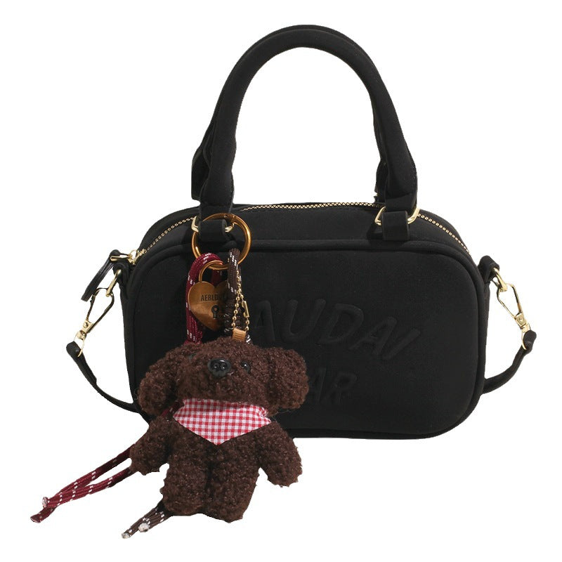 Bowling bag 2025 new women's bag fashion versatile portable personalized box bag cosmetic bag versatile shoulder bag