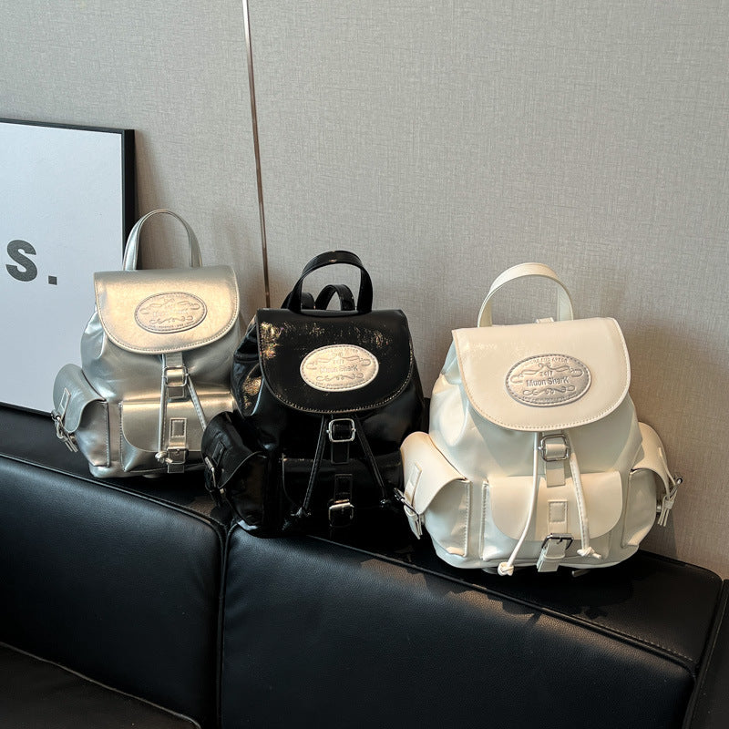 Cross-border Korean version backpack women's 2025 new fashion college style backpack versatile large-capacity casual backpack