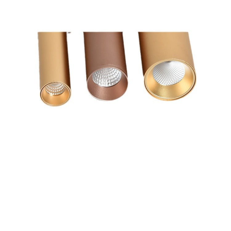 West Asia lighting bar long tube chandelier led cylindrical decorative single head spotlight dining room light living room chandelier spotlight