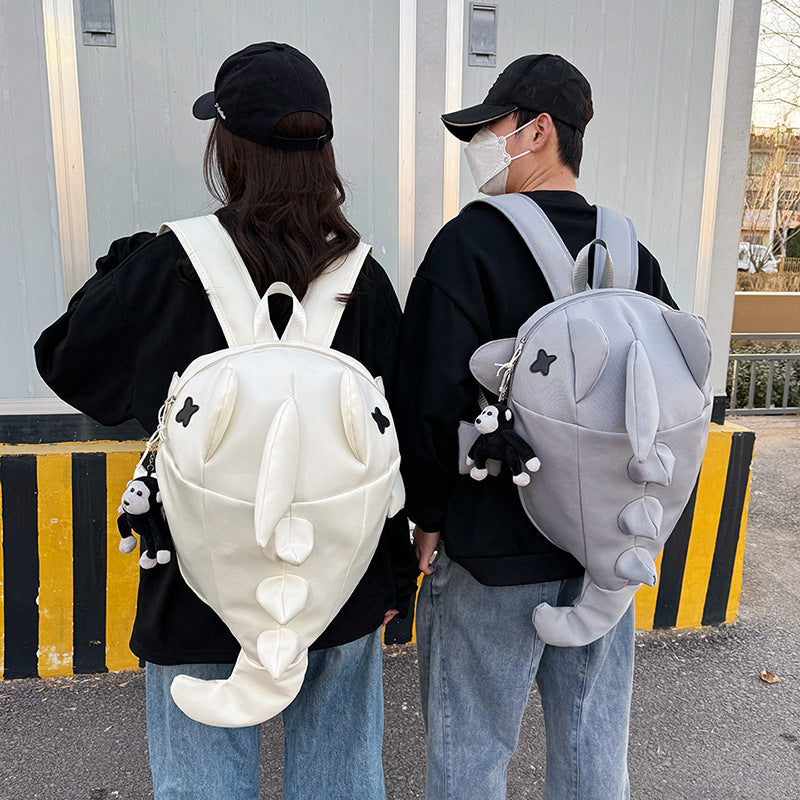 Shark backpack niche design cycling bag men and women whales motorcycle backpack helmet bag travel computer bag