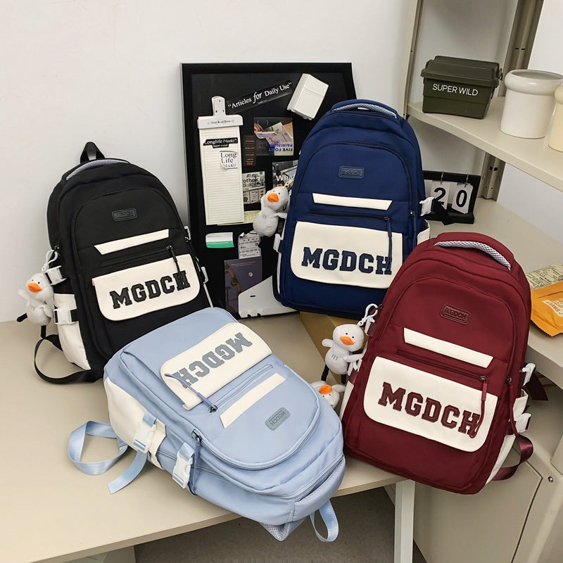 2024 new backpack for students, high school students, large capacity Japanese Huajirong schoolbag, trendy fashion backpack, double shoulder