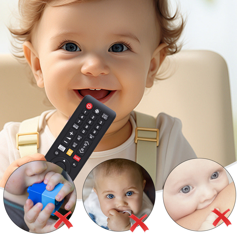 Cross-border button remote control baby toothpaste baby anti-eating hand grinding teeth food grade silicone toothpaste maternal and infant products