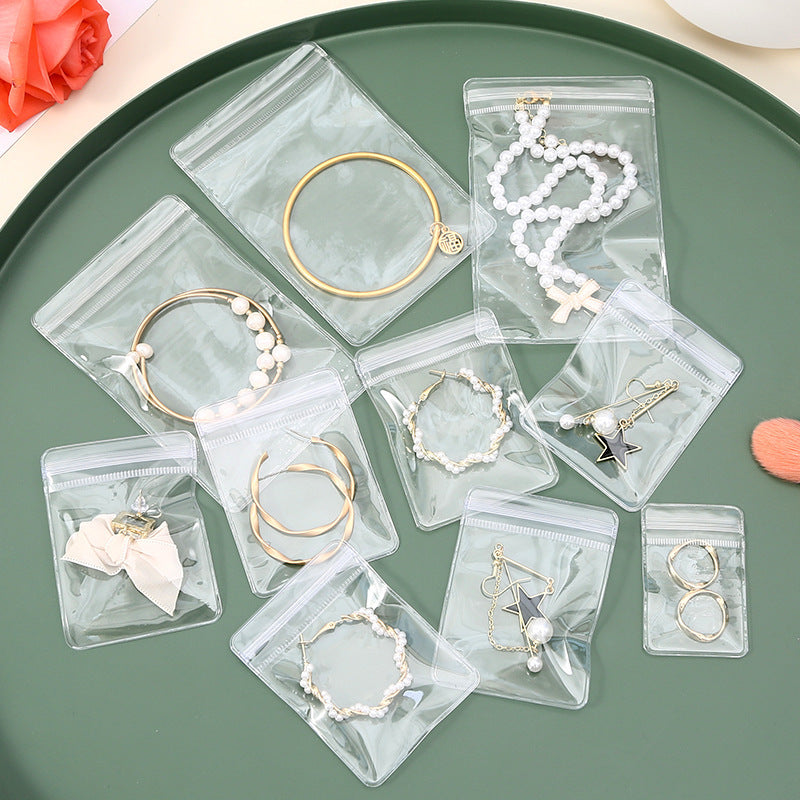 PVC self-sealing bags of 20 pcs, jewelry packaging bags, anti-oxidation thickened jewelry bracelet storage, sealed bags