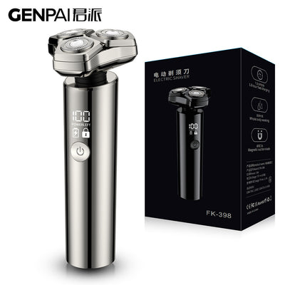 personalized all-in-one electric shaver anti-pinching three-blade washable digital display shaver rotate type