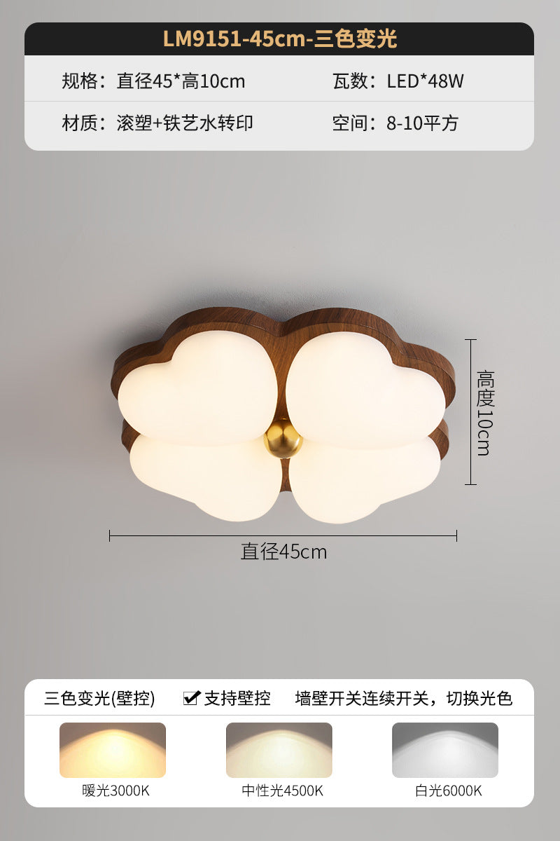 Medieval style Cream style bedroom light Ceiling light French retro wabi wind eye protection Children's room Master bedroom room lighting